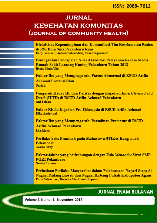 					Lihat Vol 2 No 1 (2012): Jurnal Kesehatan Komunitas
				