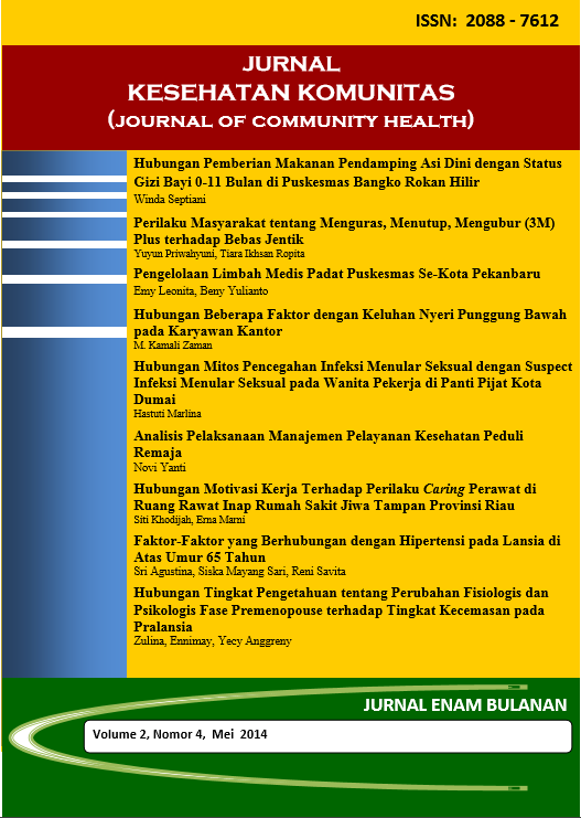 					Lihat Vol 2 No 4 (2014): Jurnal Kesehatan Komunitas
				